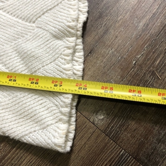 AMO Patchwork Sweater Women's Medium Neutral Ivory Oversized Cropped Alpaca Wool - Picture 3 of 7